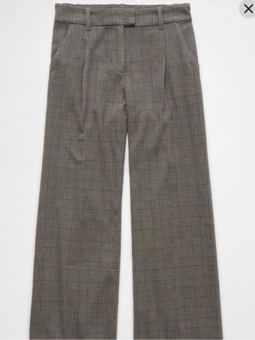 AE Plaid Wide Leg Trousers -16 NWT